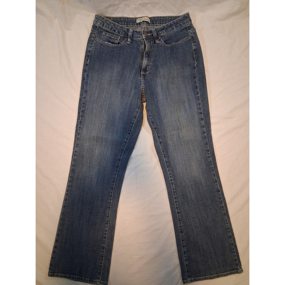 Riders by Lee Womens Blue Bootcut Jeans Size 8P Mid Rise Stretch Denim 130708T